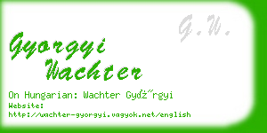 gyorgyi wachter business card